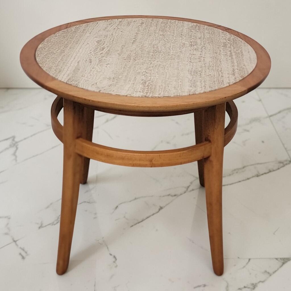 8786 Mid Century Round Accent Table