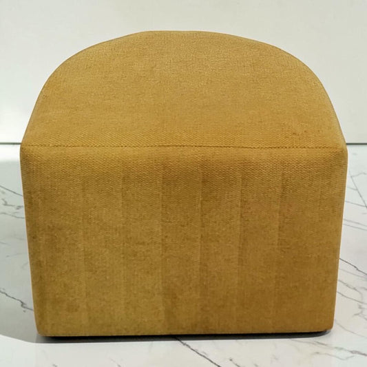 8790 Yellow Half Round Ottoman Used ~ FURNITURE