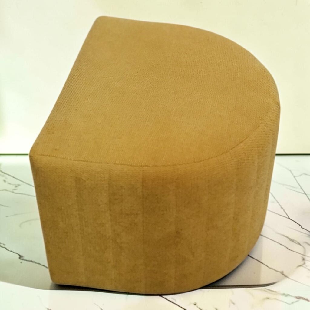 8790 Yellow Half Round Ottoman ~ FURNITURE