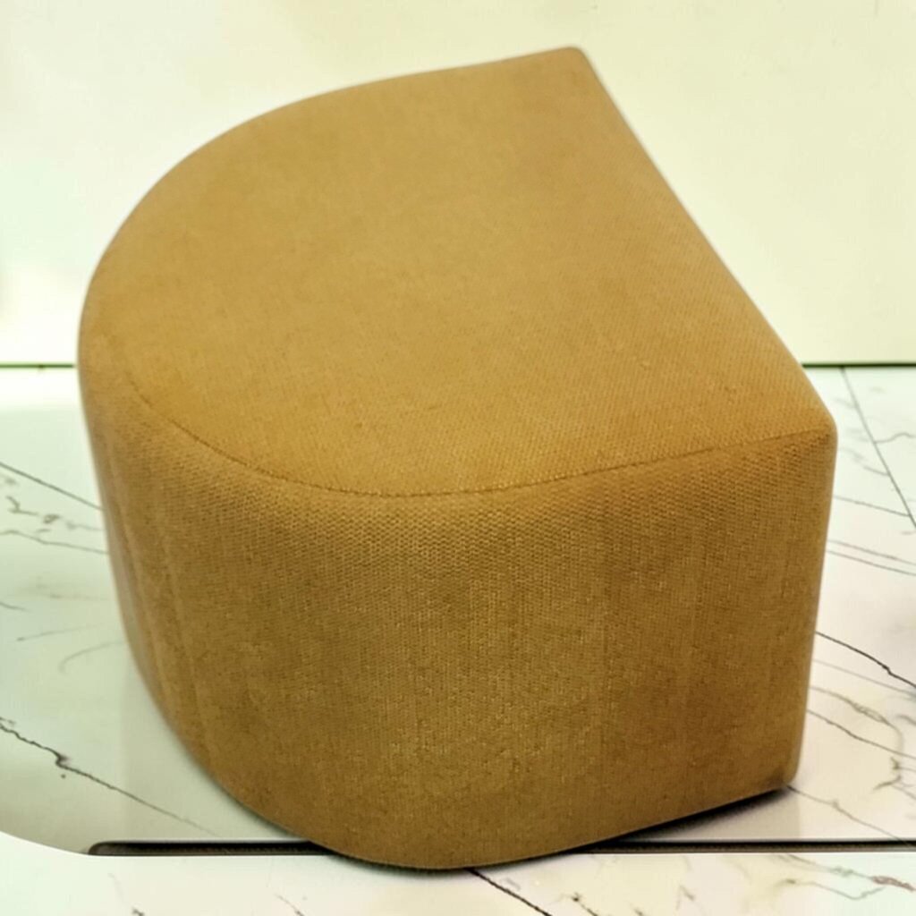 8790 Yellow Half Round Ottoman ~ FURNITURE
