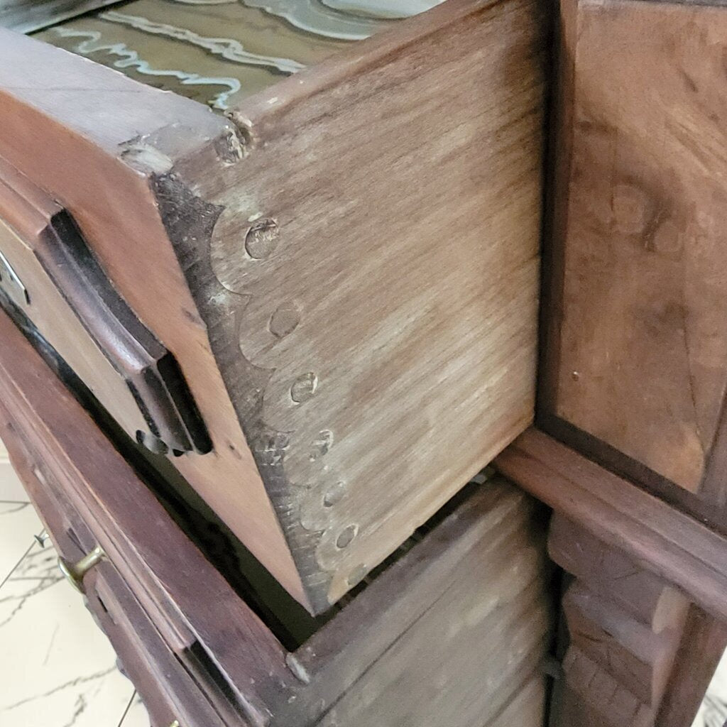 8801 Late Victorian Renaissance Revival Burl Walnut #Commode ~ FURNITURE