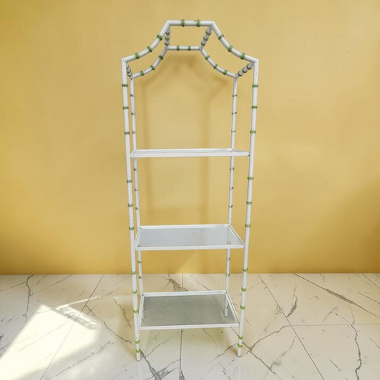 8802 Bamboo Metal 3 Tier #Shelf Used ~ FURNITURE