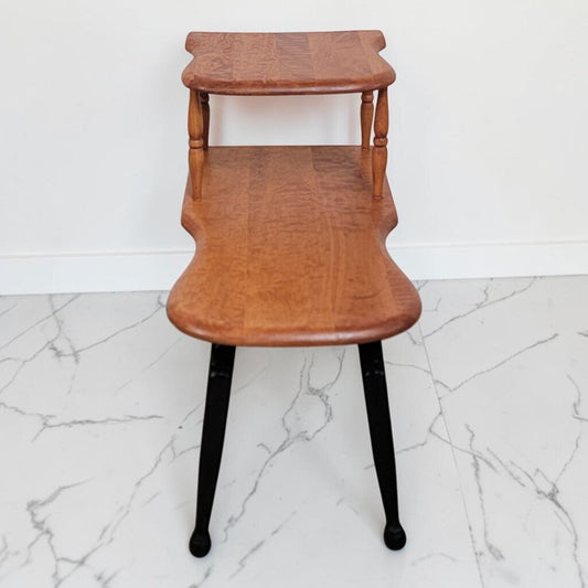 8804 Mid-Century Biomorphic Two-Tier Step End #Table Used ~ FURNITURE