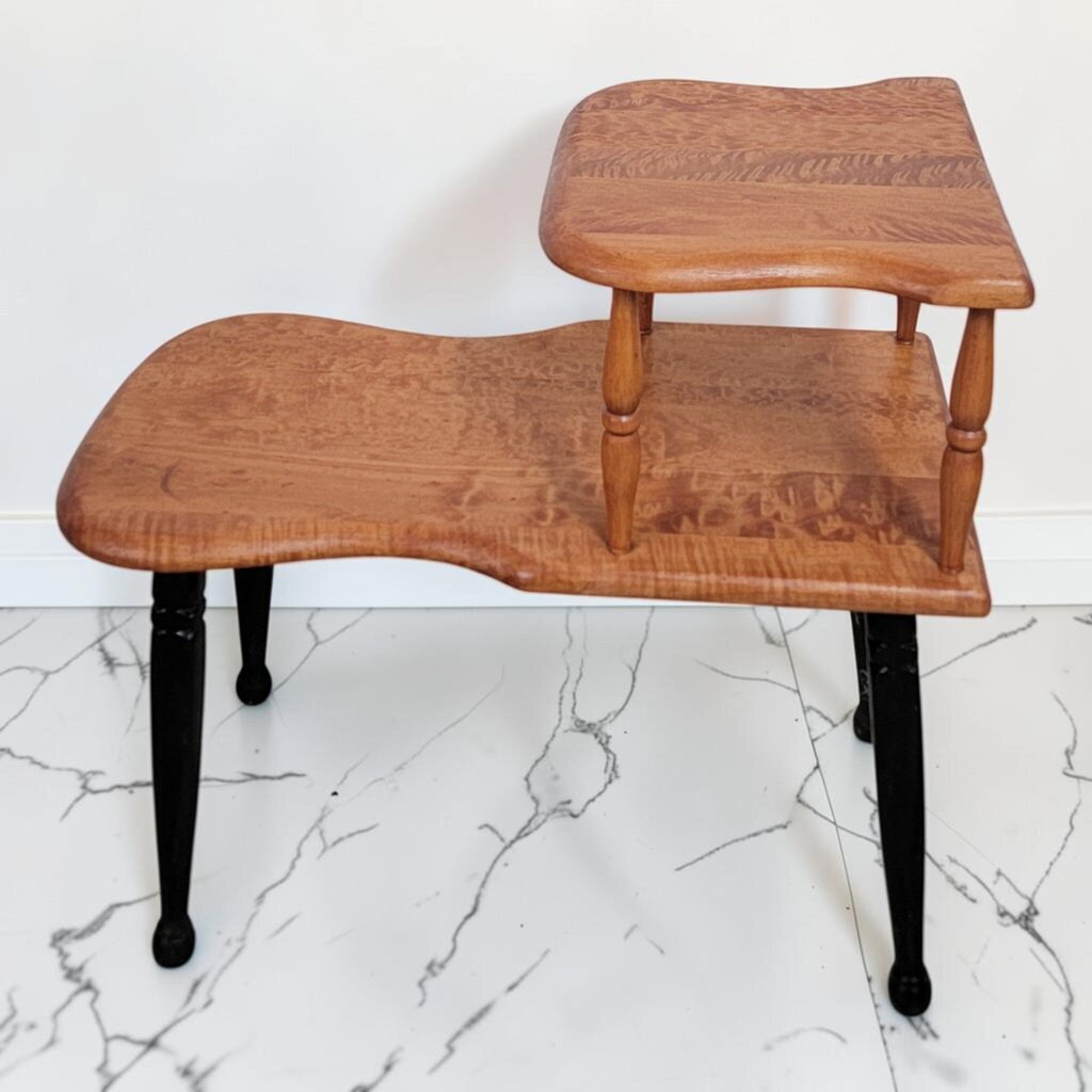8804 Mid-Century Biomorphic Two-Tier Step End #Table ~ FURNITURE