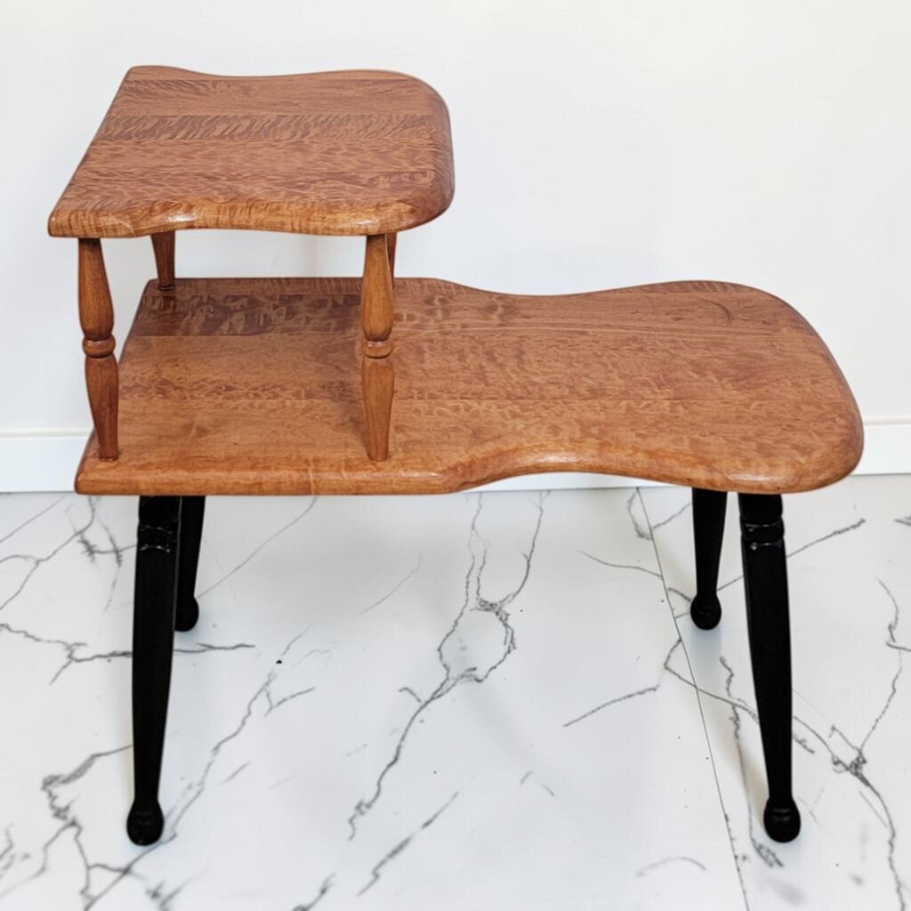 8804 Mid-Century Biomorphic Two-Tier Step End #Table ~ FURNITURE