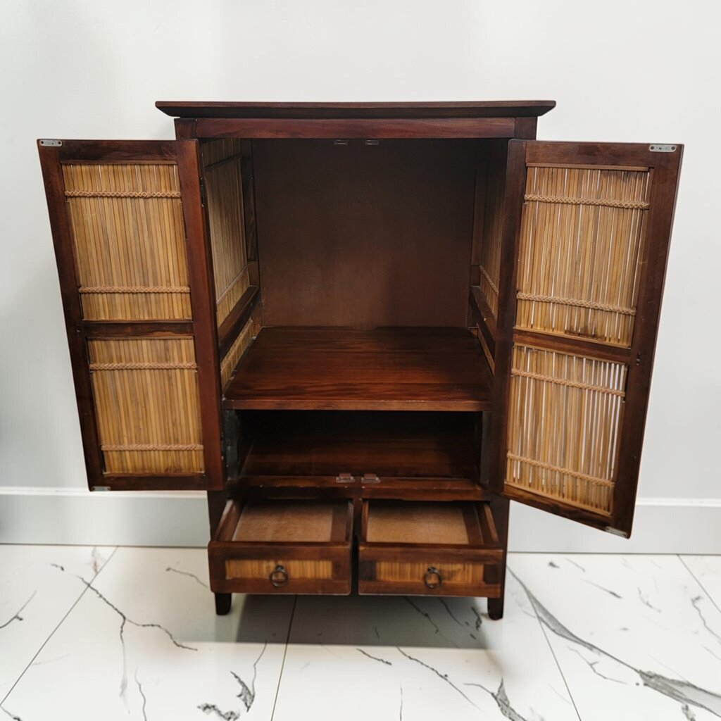 8806 Wood and Reed Entertainment #Armoire ~ FURNITURE