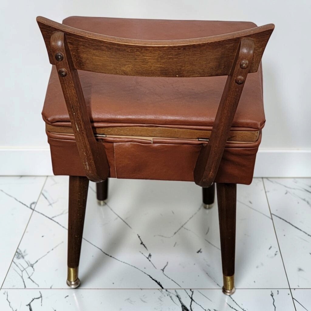 8815 Mid-Century Modern Sewing #Chair with Hidden Storage