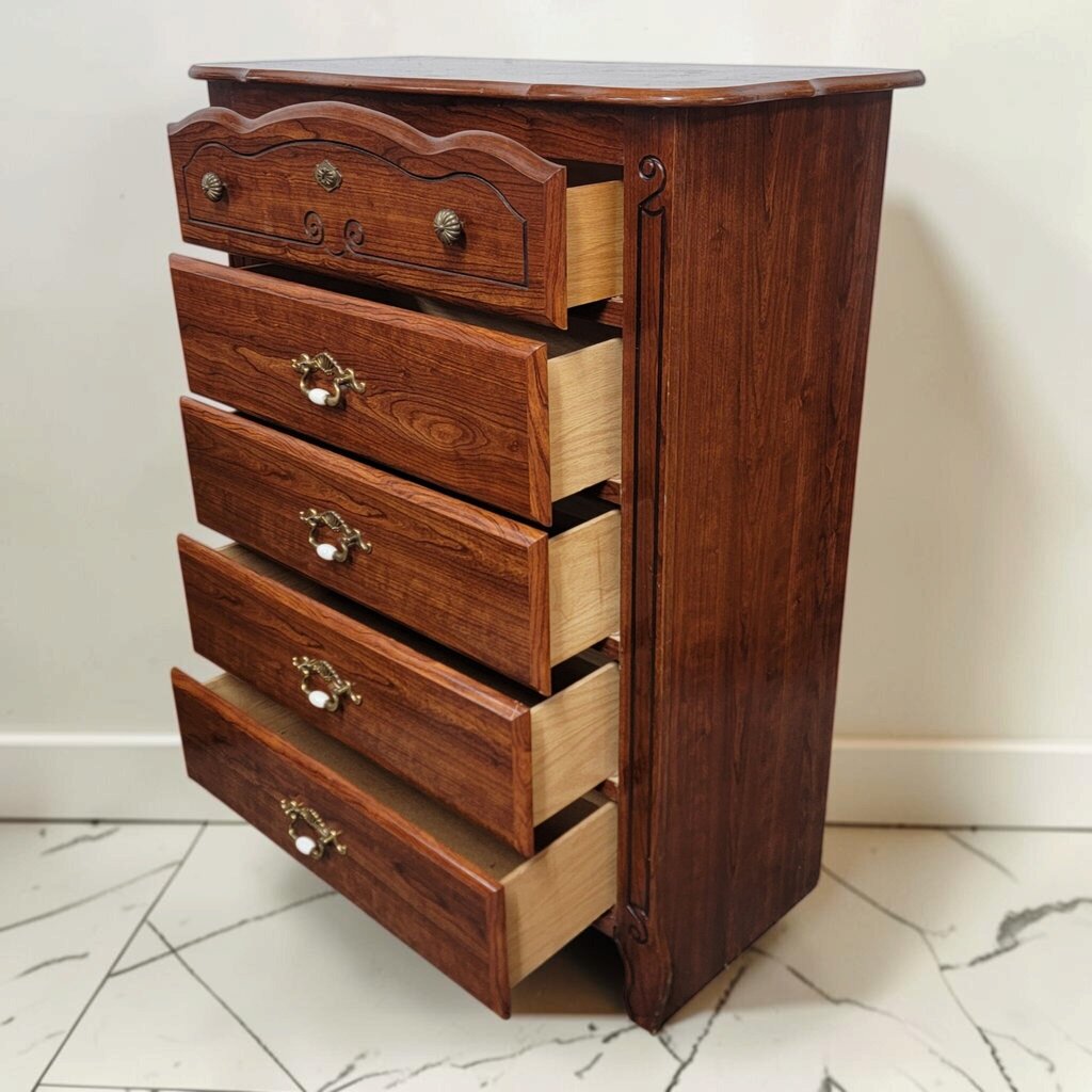 8818 Vintage French Provincial Style 5-Drawer Chest