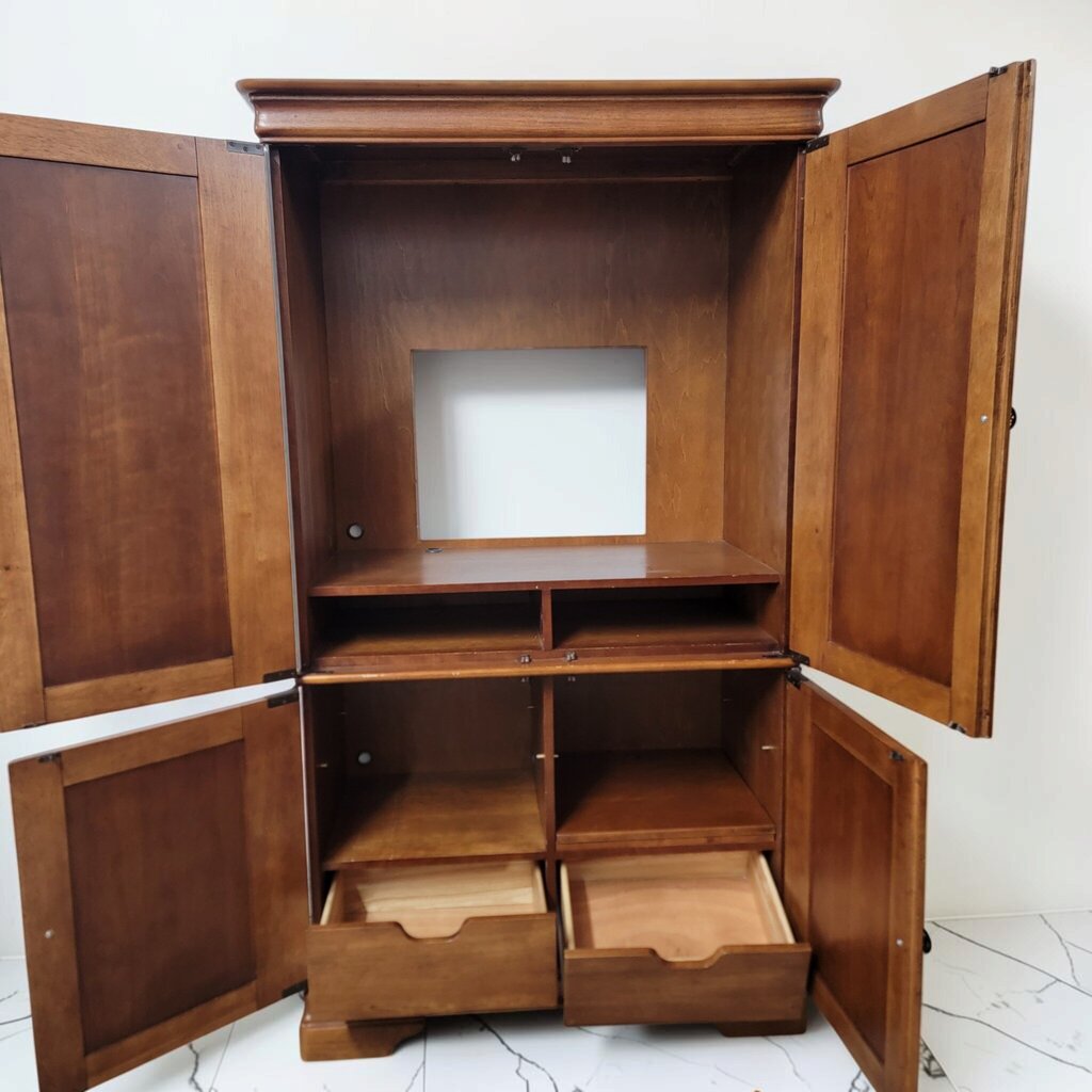 8834 Cherry Inlay Entertainment Cabinet