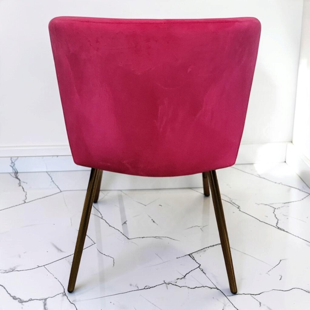 8839 Contemporary Fuchsia Velvet Accent Chair