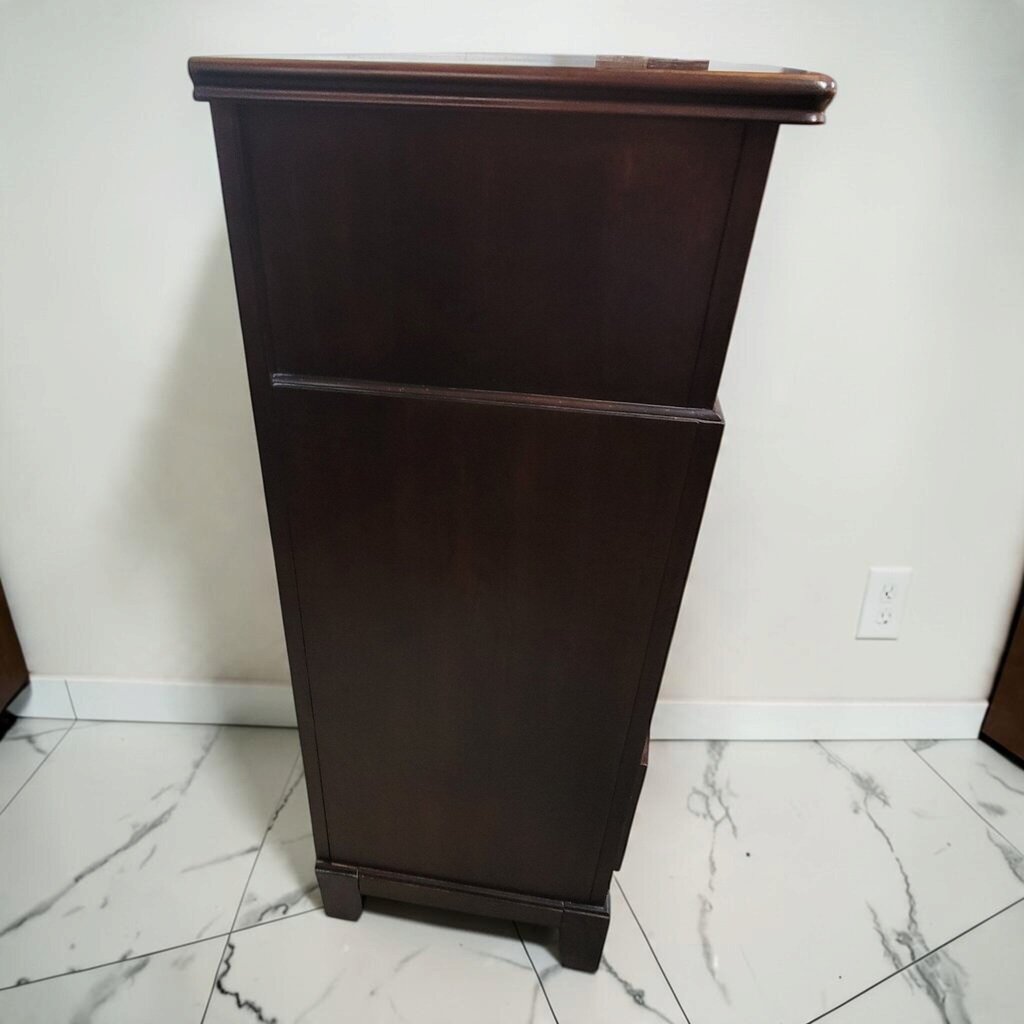 8844 Transitional Dark Cherry Bow-Front 8-Drawer #Dresser
