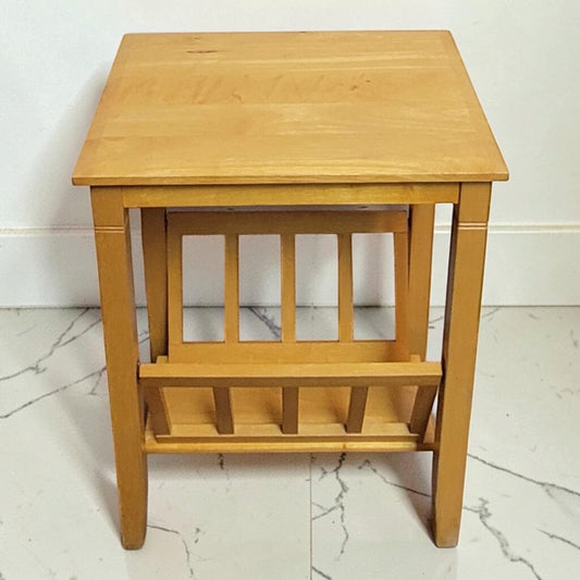 8847 Wooden Magazine Rack End Table Used ~ FURNITURE
