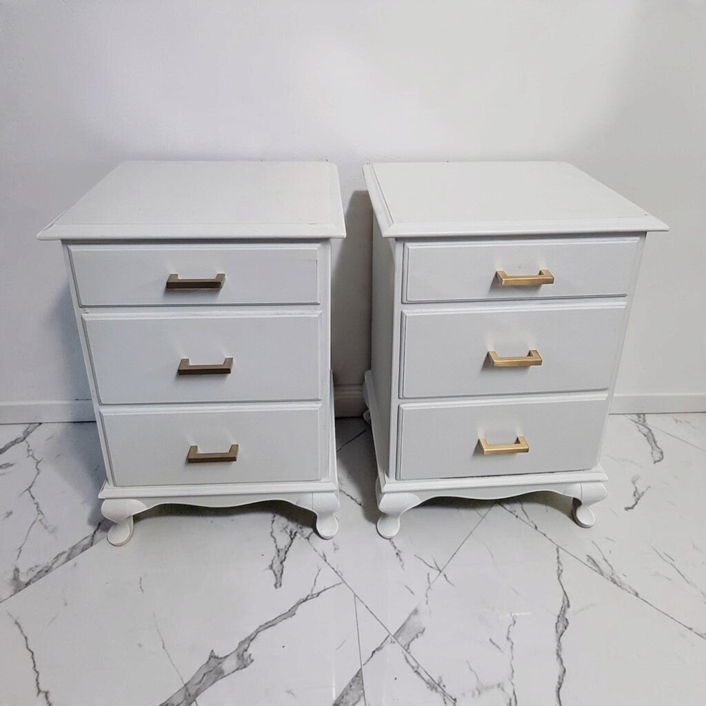 8848-8849 White French Provincial Three-Drawer #Nightstands