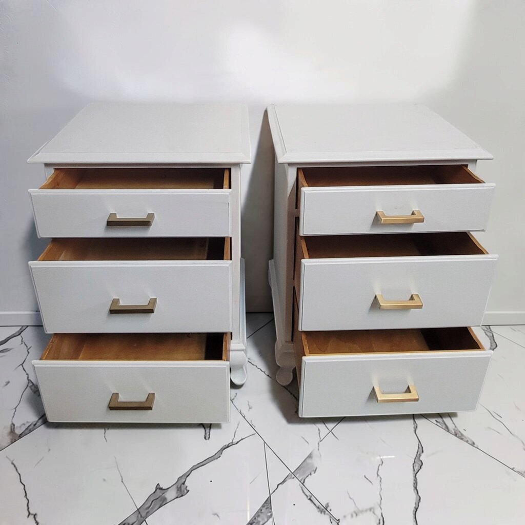 8848-8849 White French Provincial Three-Drawer #Nightstands