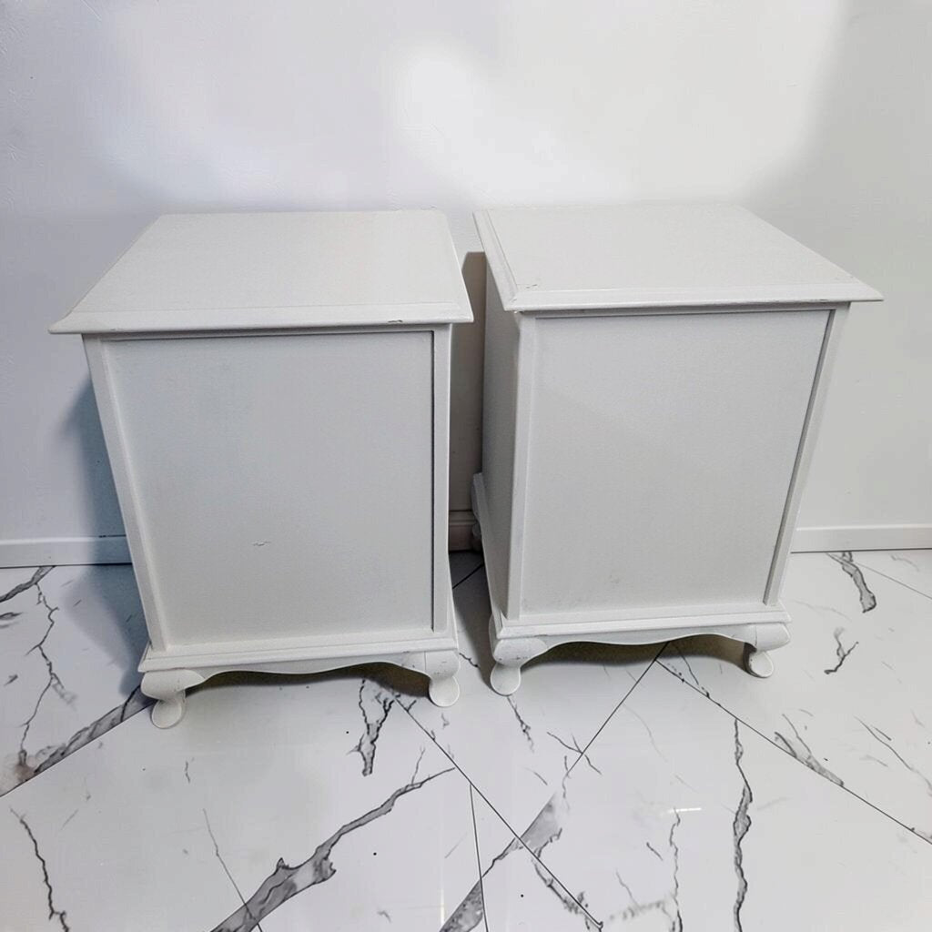 8848-8849 White French Provincial Three-Drawer #Nightstands