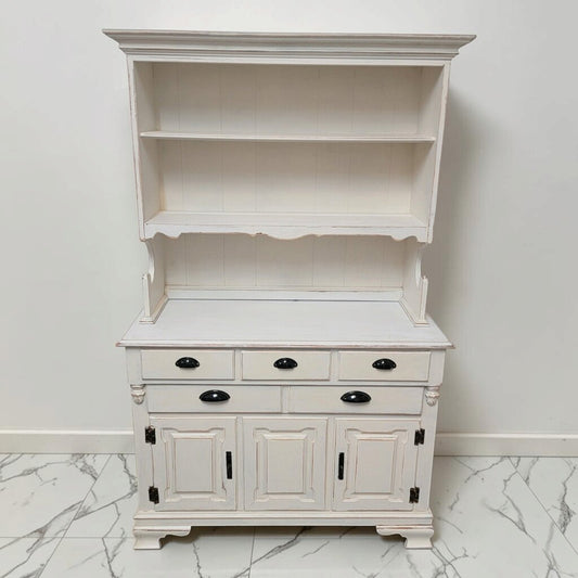 8866 Refinished Farmhouse #Hutch with Floral Interior