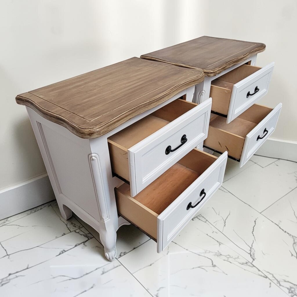 8875-8876 Refinished French Provincial Style 2- drawer #Nightstand