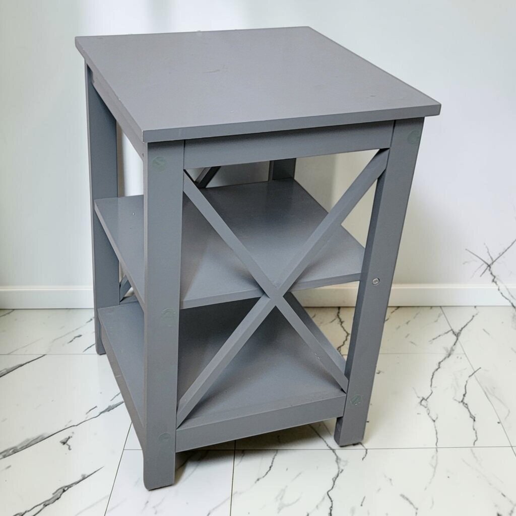 8877 Contemporary Grey X-Frame Accent #Table