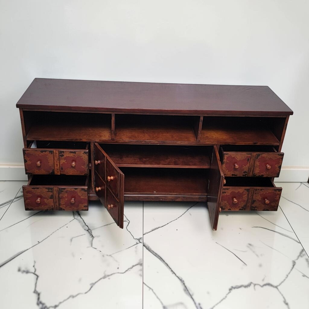 8878 Multi-Drawer Apothecary- Style Media #Console