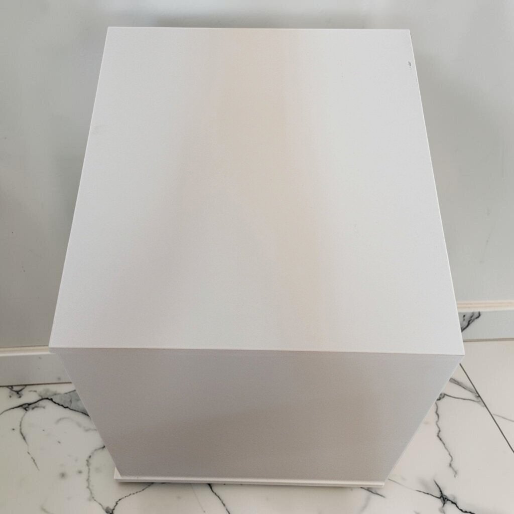 8883 Modern White Minimalist Bedside Table