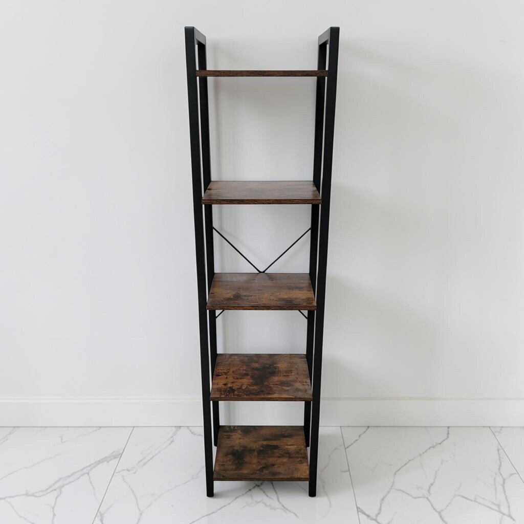 8888 Industrial Open- Frame 5- Tier #Bookcase