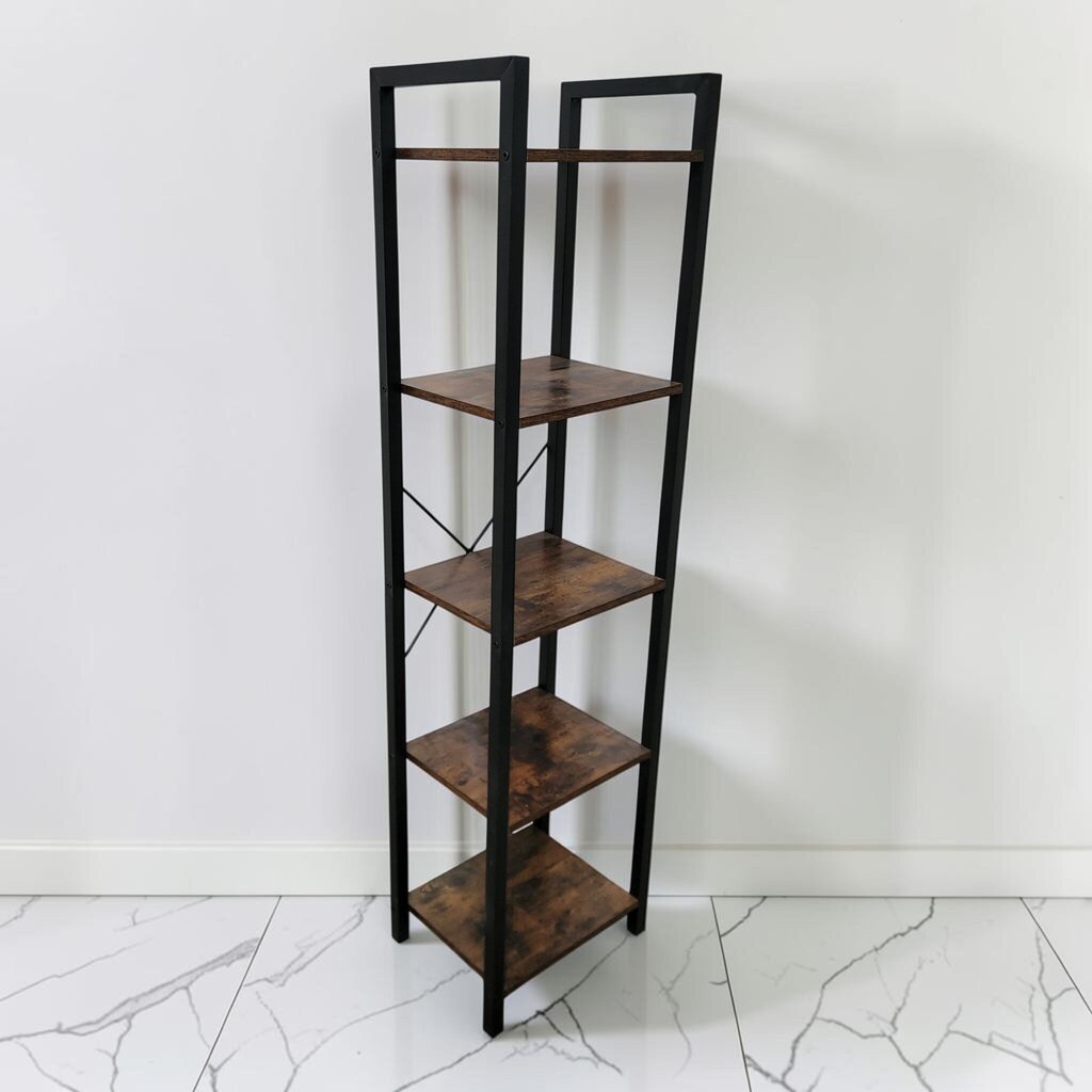 8888 Industrial Open- Frame 5- Tier #Bookcase