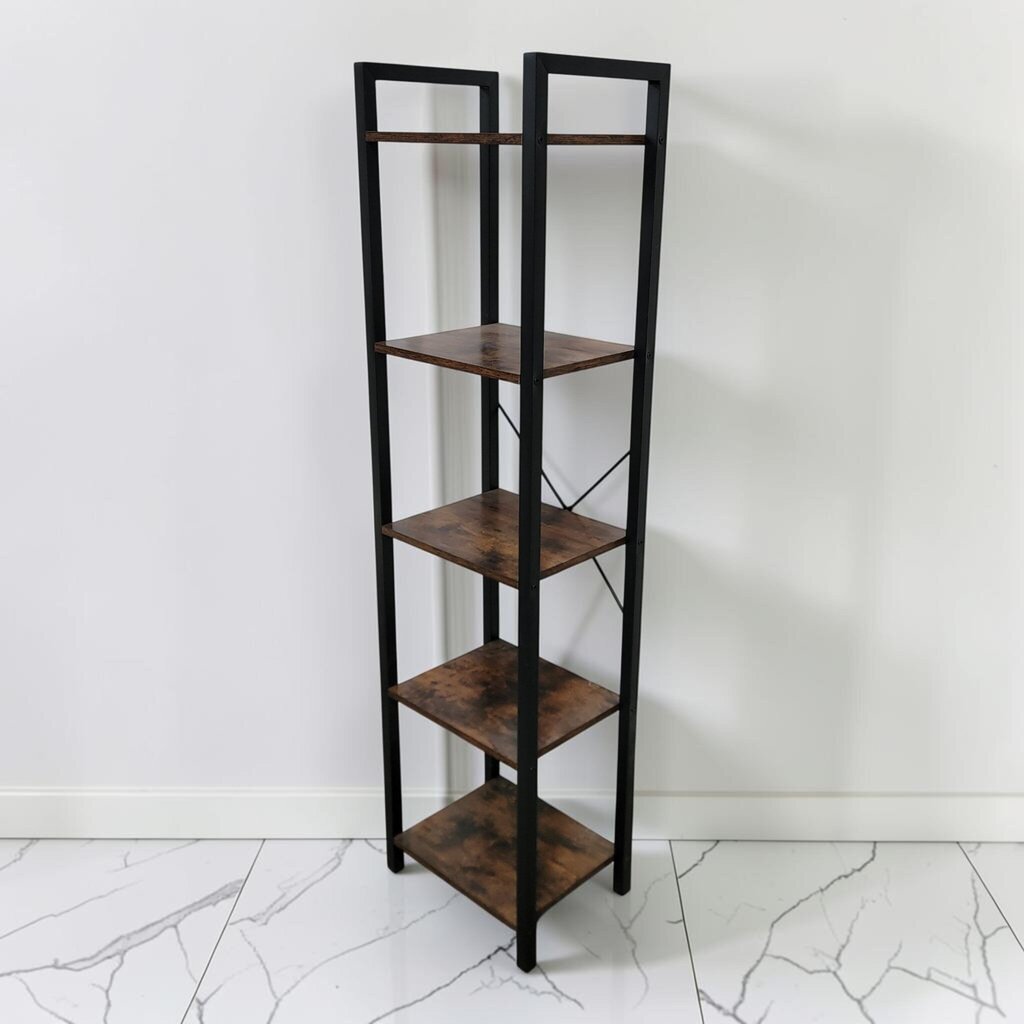 8888 Industrial Open- Frame 5- Tier #Bookcase