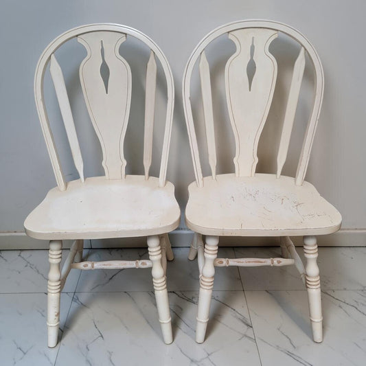 8891-8892 Country Hoop- Back Painted Dining Side #Chair Used ~ FURNITURE
