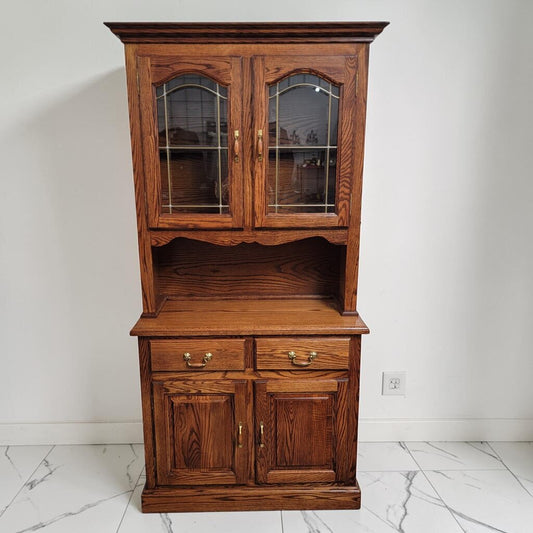 8895 2 Piece China Cabinet #Hutch Used ~ FURNITURE
