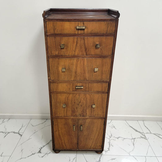 8897 Mid- Century Modern Tall Boy Chest of Drawers and #Cabinet Used ~ FURNITURE