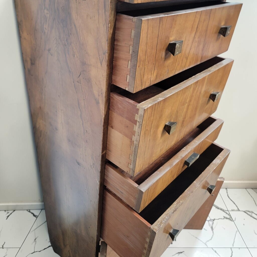 8897 Mid- Century Modern Tall Boy Chest of Drawers and #Cabinet