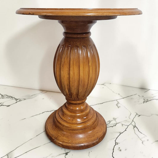 8911 Round Wood Pedestal Table Used ~ FURNITURE