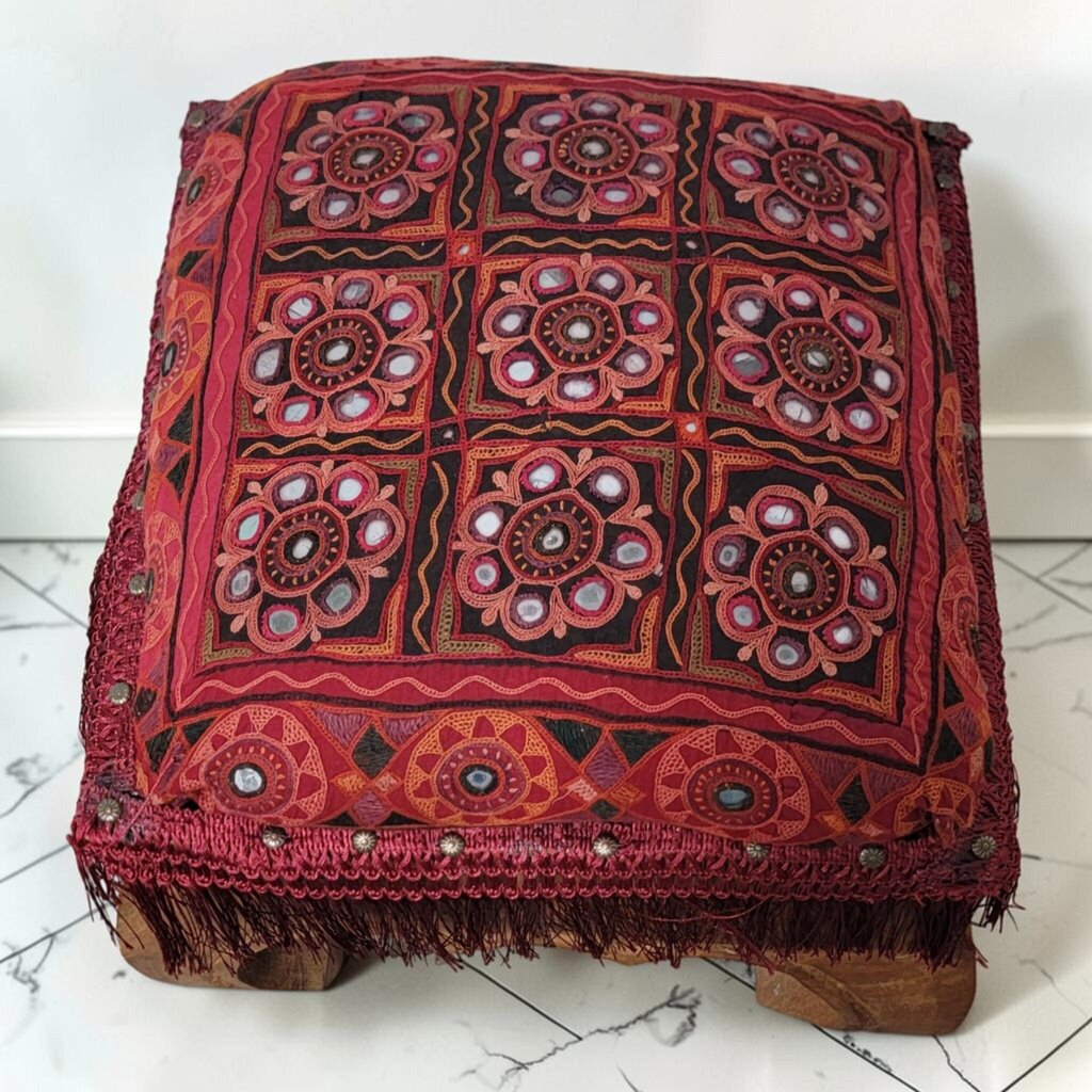 8912 Red Tapestry #Stool