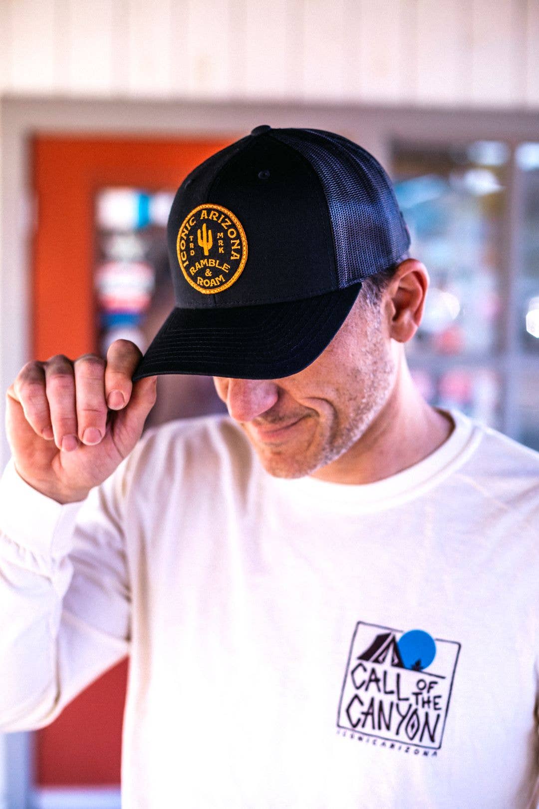 "The Shop" Curved Trucker