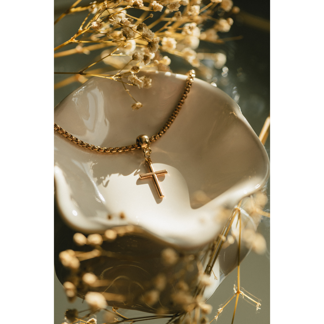 Classic Unisex Gold Plated Cross Necklace - Faith Jewelry