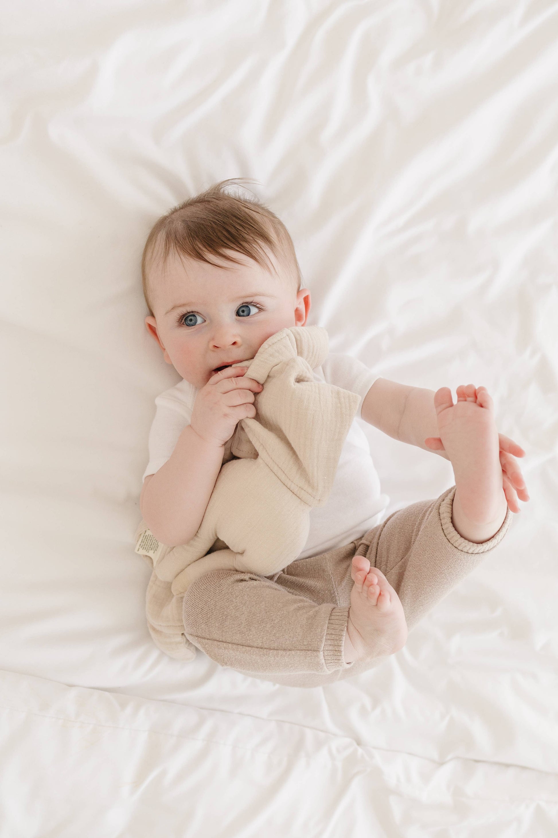 Organic Cotton Bunny Lovey Blanket