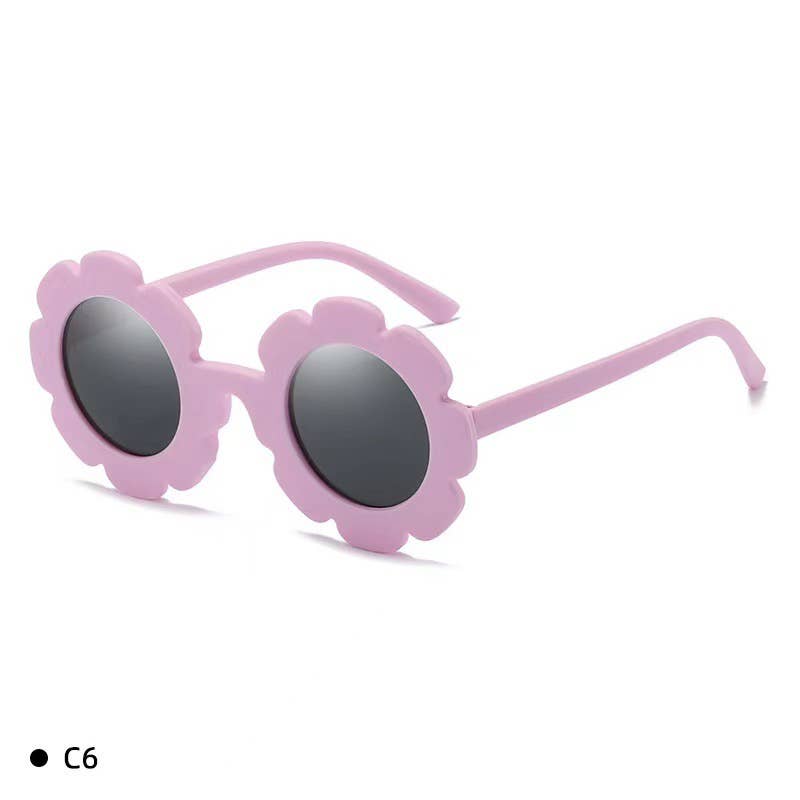 Baby/ Kids Sunglasses- Flower Hot Pink