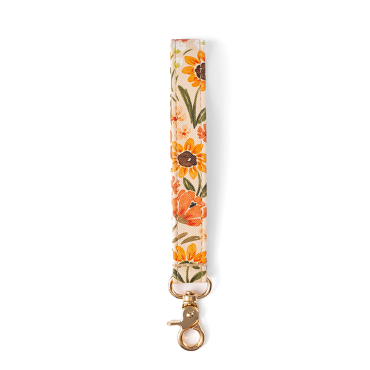 Sunny Poppies Wristlet Keychain