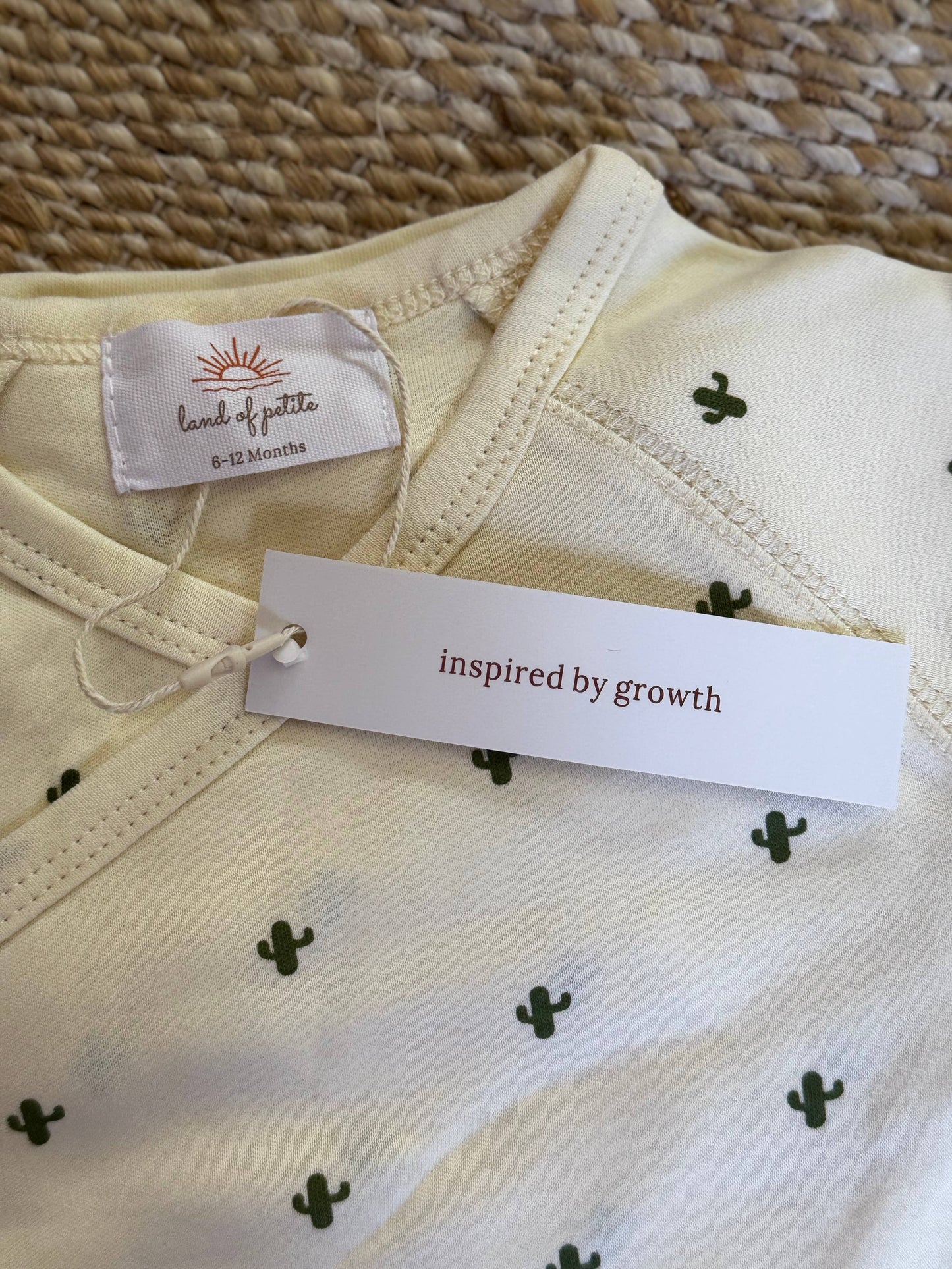 Unisex Long Sleeve Onesie- Cactus (branded)