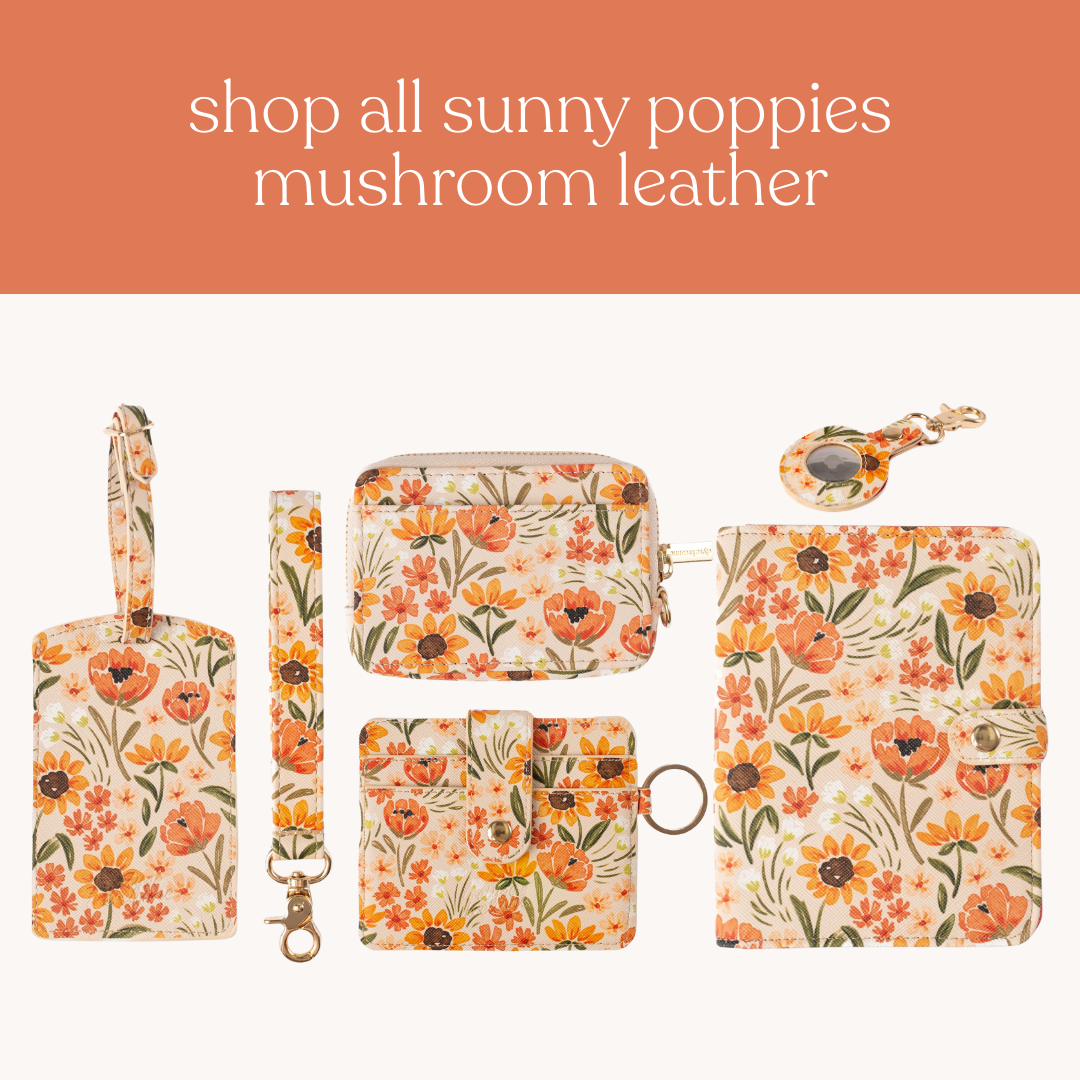 Sunny Poppies Wristlet Keychain