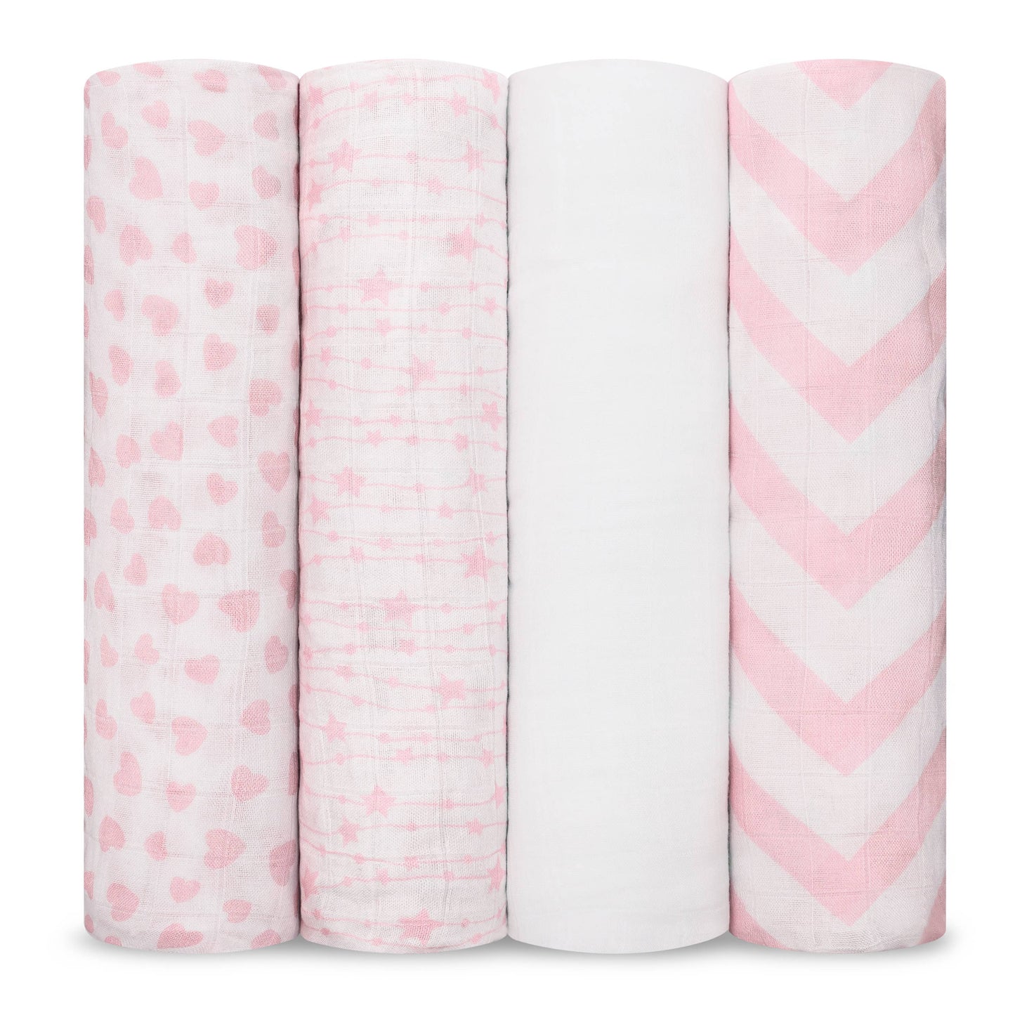 Muslin Swaddle Blankets, Pack of 4, 47" x 47" by Comfy Cubs