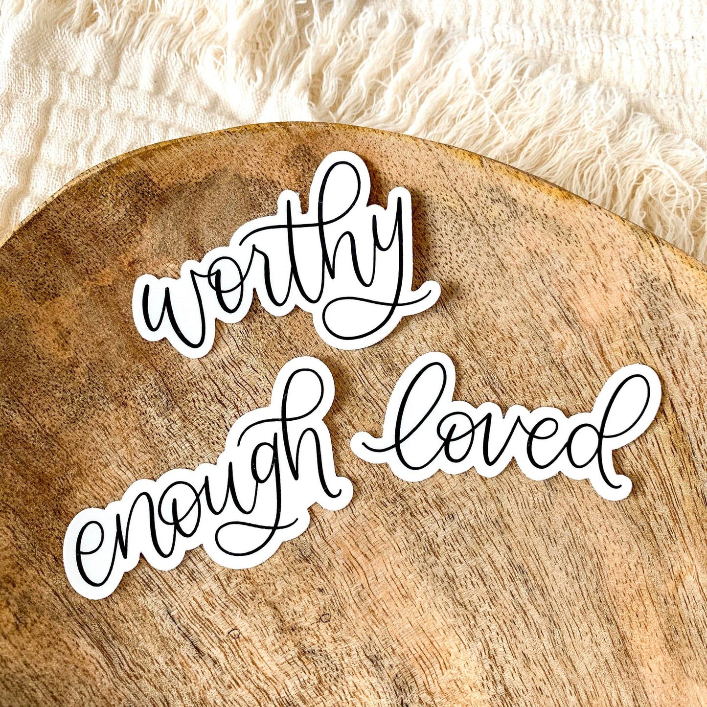 Loved Quote Sticker 3x1.25in