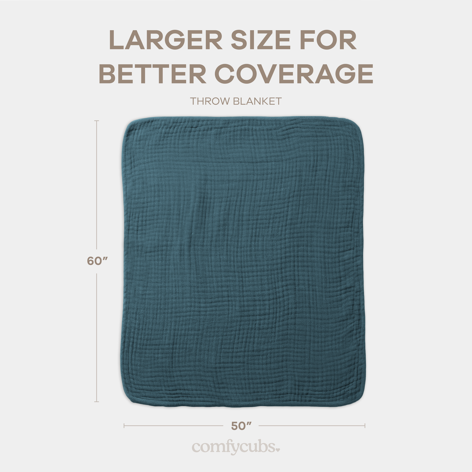 Muslin Blanket for Adults, 6-Layer Bedding by Comfy Cubs