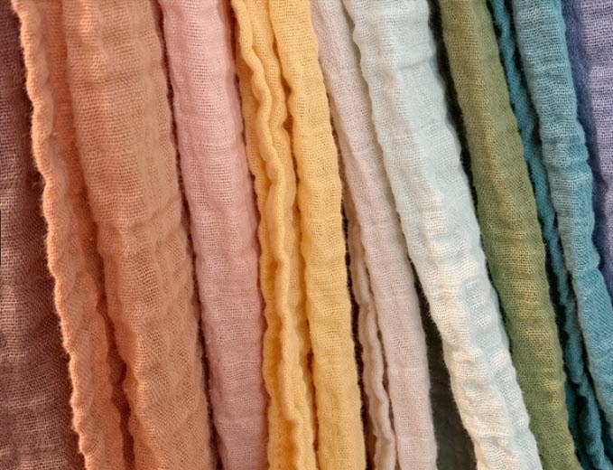 Watercolor Peachy Pink Floral Muslin Swaddle Blanket