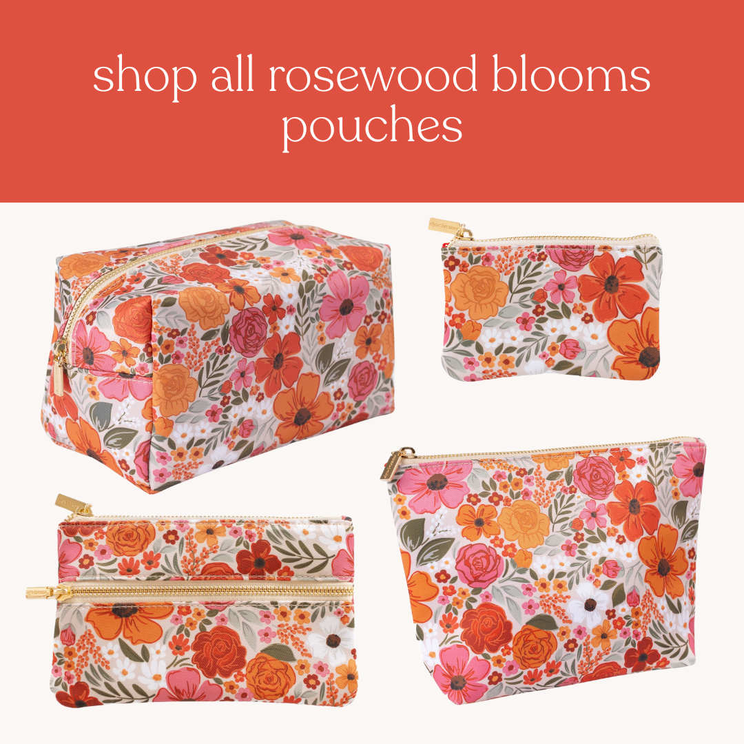 Rosewood Blooms Coin Pouch