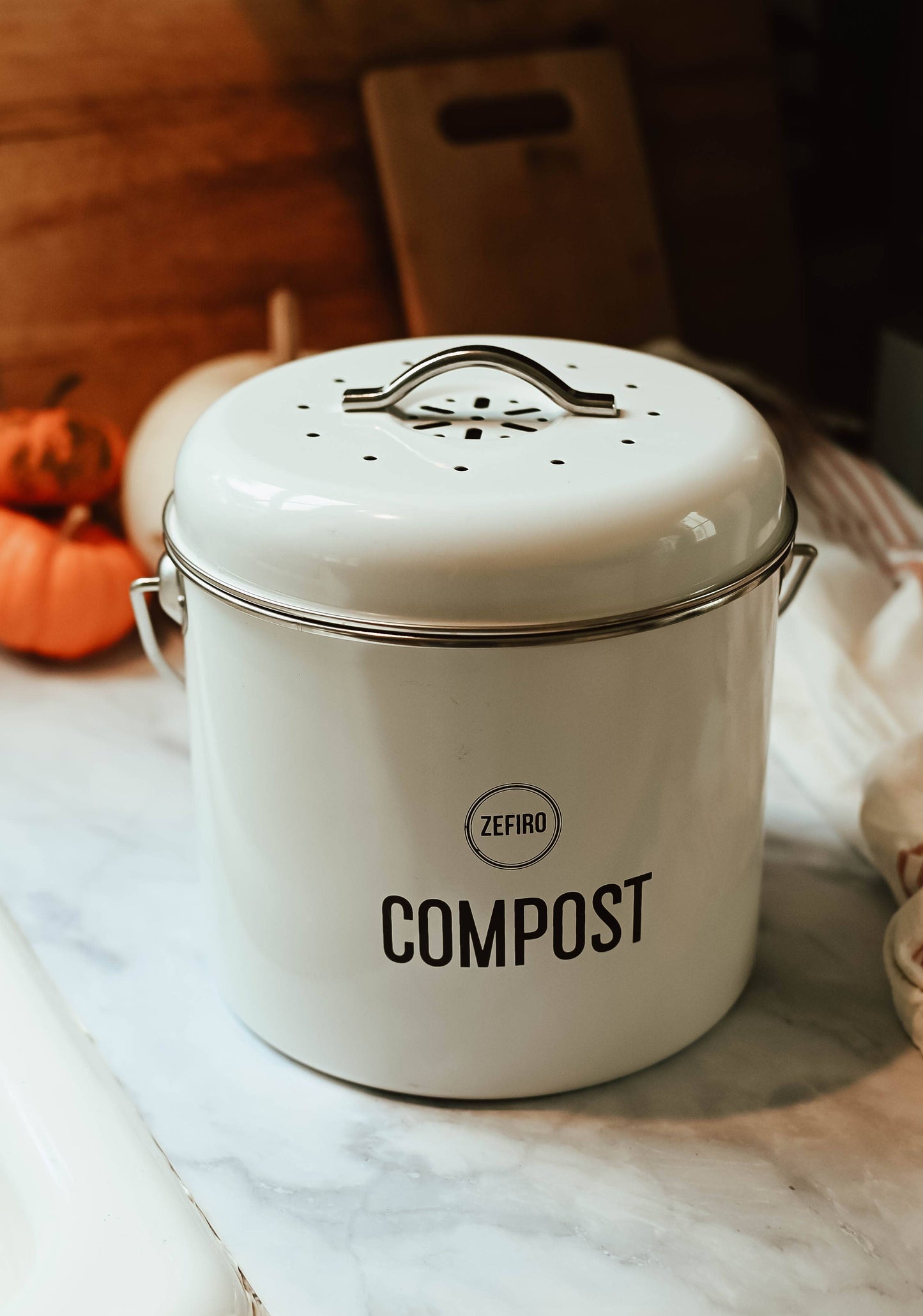 Compost Bin 0.8 Gallons - White