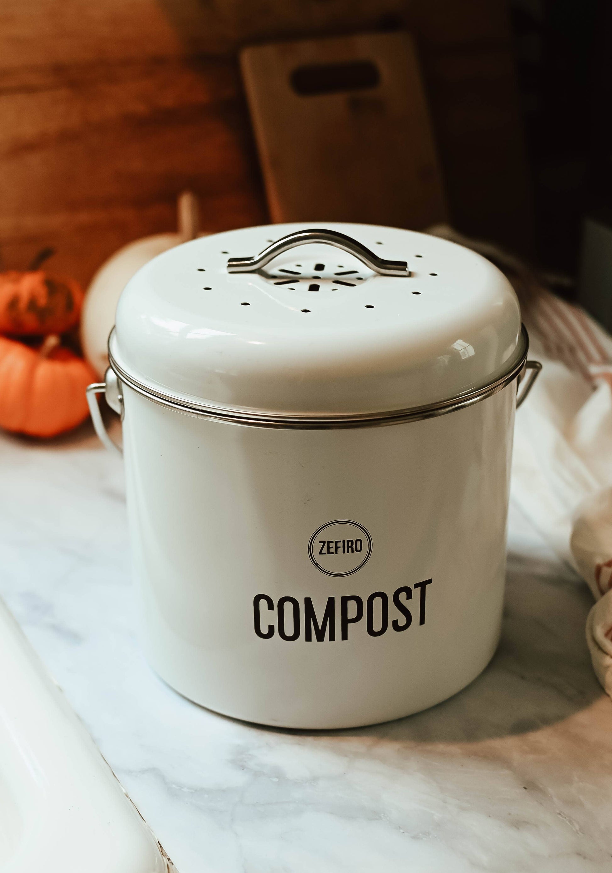 Compost Bin 0.8 Gallons - White