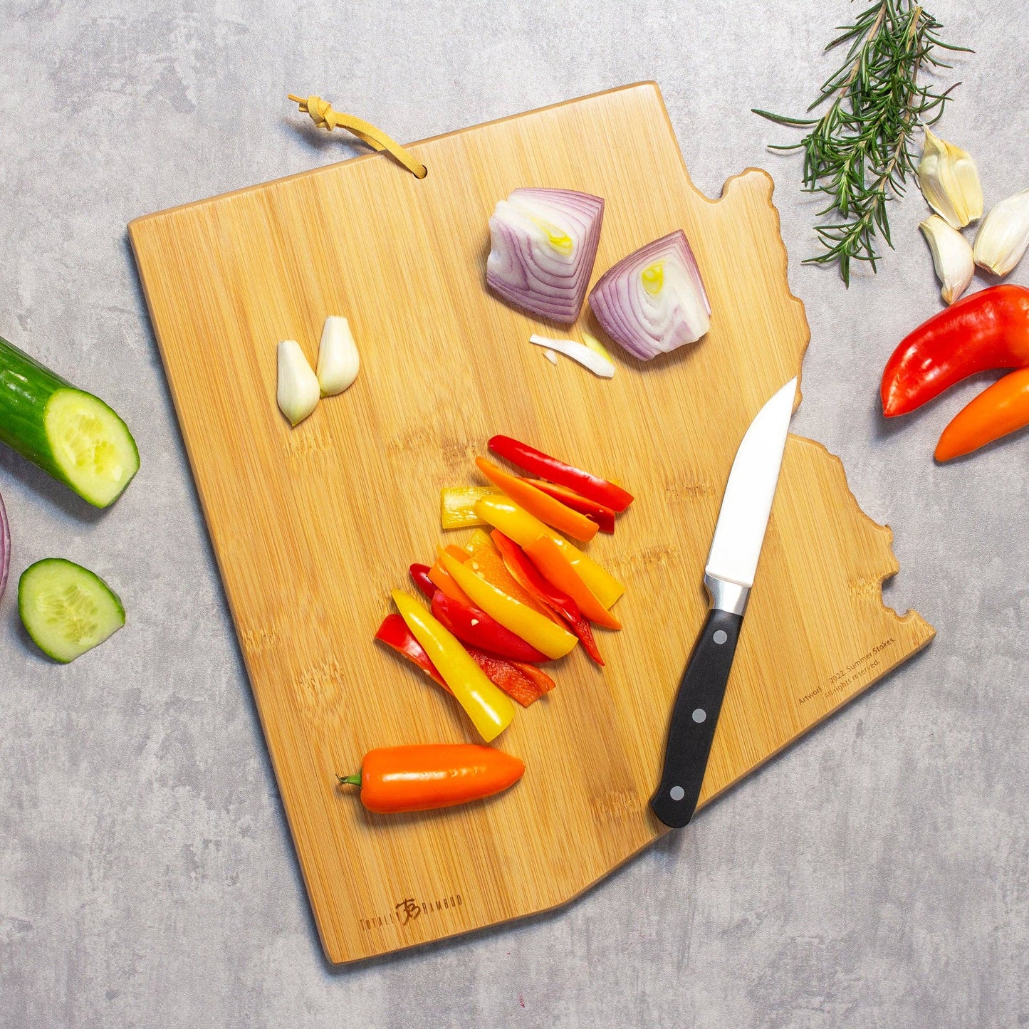 Arizona Cutting Board with Artwork by Summer Stokes Housewares (kitchen)
