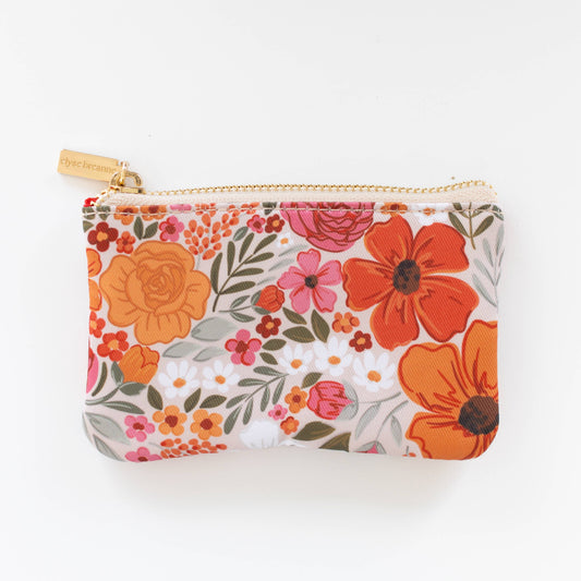 Rosewood Blooms Coin Pouch