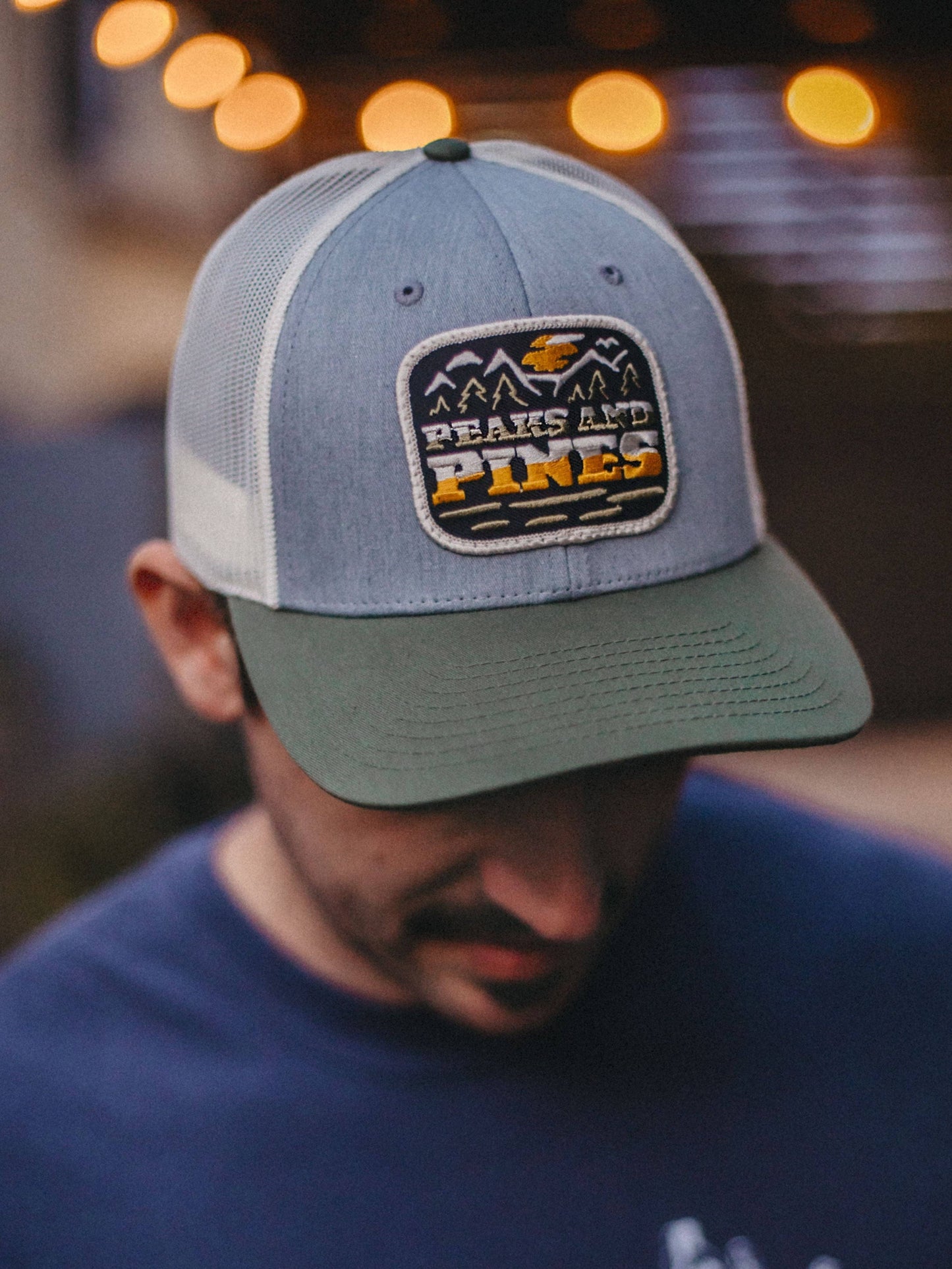Peaks and Pines Low Profile Curved Trucker